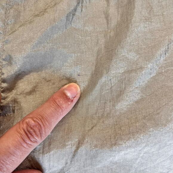 Vtg Womens 90s Workout Set Windbreaker Jacket & Pants Sz M Beige Golden Girl SEE - Picture 7 of 16